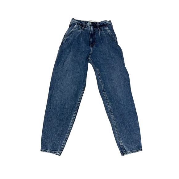 Abercrombie & Fitch The 80’s Mom Jean Ultra High Rise Blue Denim Size 24/00 - Picture 1 of 9